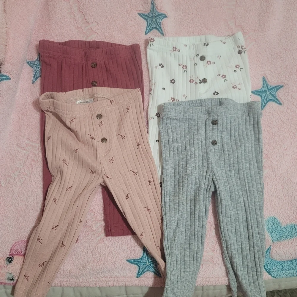 Simple Joys by Carter's Floral Baby Girl Leggins Size 6- Months